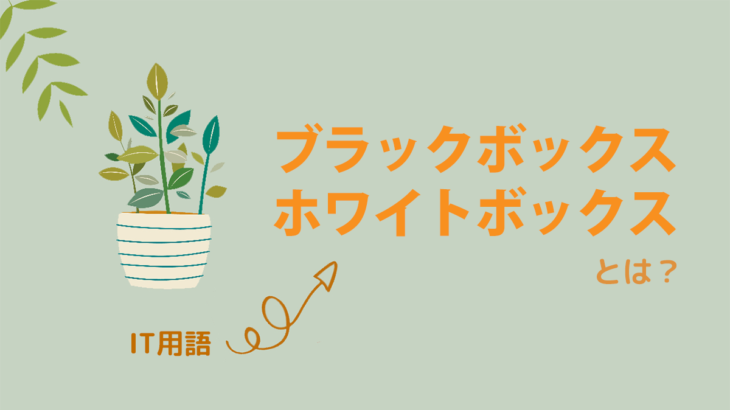 【IT用語】ブラックボックスとホワイトボックスとは？現役エンジニアが初心者向けに簡単解説！